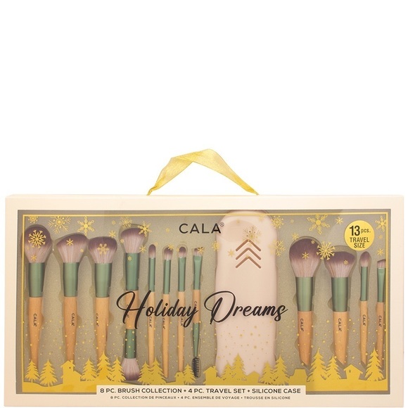NIB Cala Holiday Dreams Makeup Brushes Gift Set Christmas Hanukkah - Picture 8 of 8